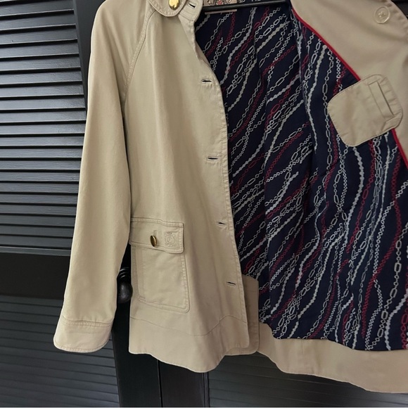 Vintage Y2K Style Juicy Couture Women's Tan Short Trench Coat Jacket Size Medium - Picture 15 of 16